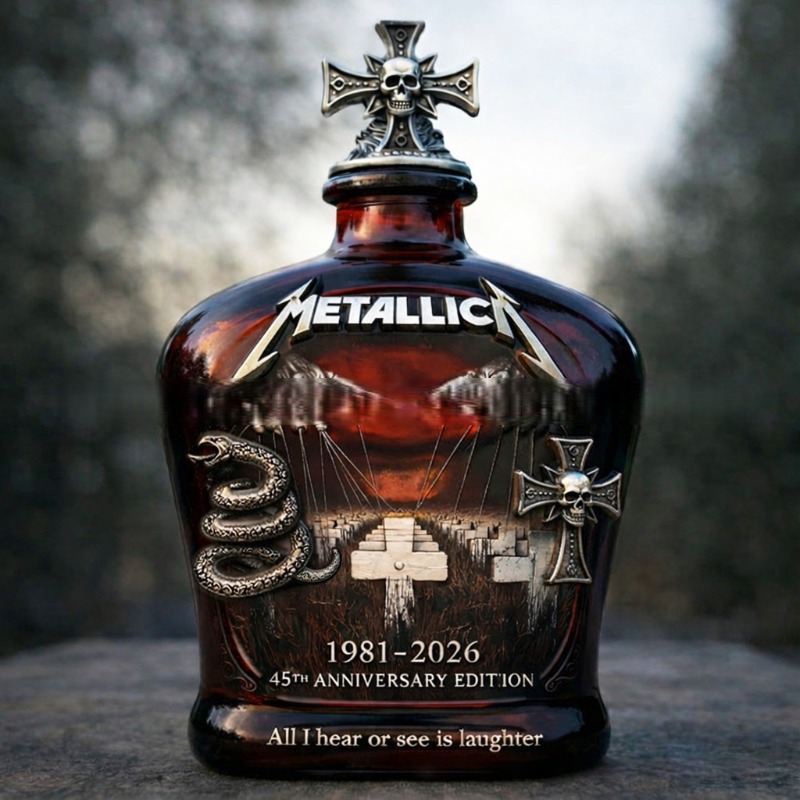 Glass Decanter Whiskey - 1PC Metallica 45th Anniversary Limited Edition