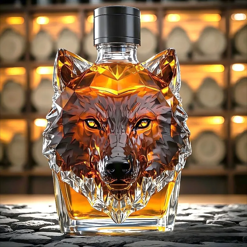 High Borosilicate Glass Wolf H - Glass Decanter Whiskey ulasan dan harga