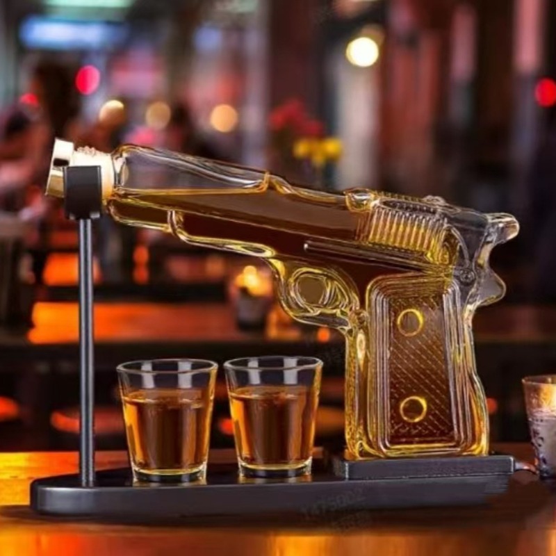 Sandhawk Glass Pistol Decanter - Glass Decanter Whiskey ulasan dan harga