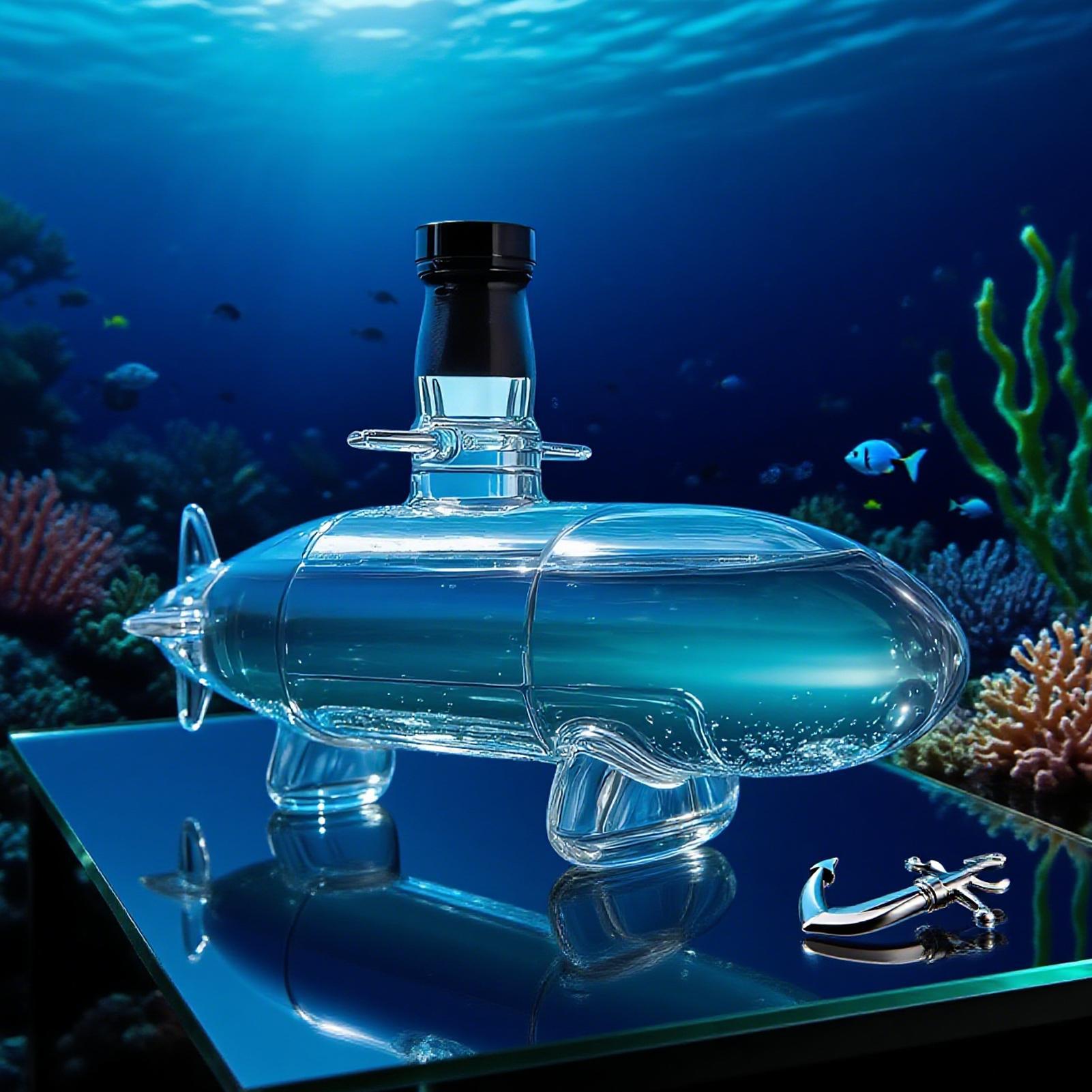 Submarine Whiskey Decanter Red - Glass Decanter Whiskey ulasan dan harga