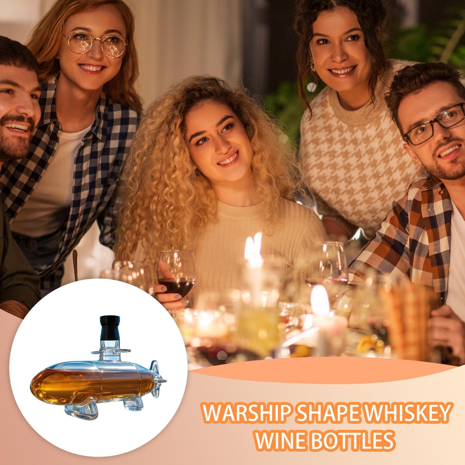 Submarine Whiskey Decanter Red - Glass Decanter Whiskey ulasan dan harga