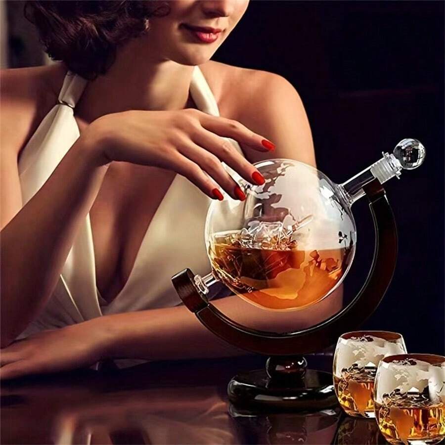 1-piece/3-piece set of globe d - Glass Decanter Whiskey ulasan dan harga