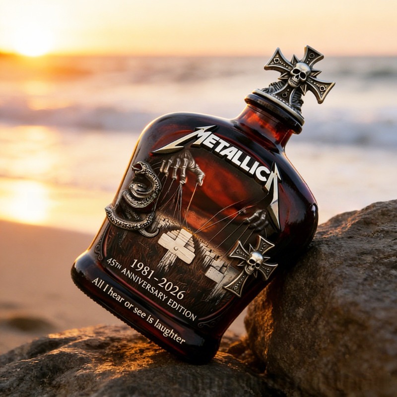 1PC Metallica 45th Anniversary - Glass Decanter Whiskey ulasan dan harga