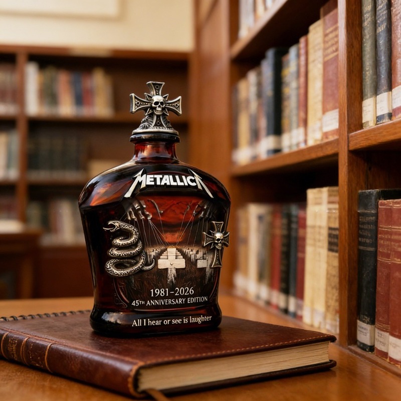 1PC Metallica 45th Anniversary - Glass Decanter Whiskey ulasan dan harga