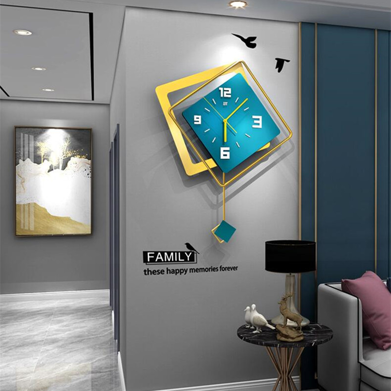 3D Nordic square Swing Wall Cl - Luxury Lifestyle Homes ulasan dan harga