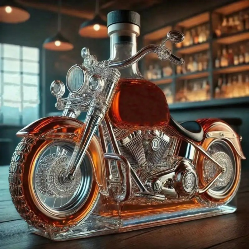 Motorcycle Style Whisky Decant - Glass Decanter Whiskey ulasan dan harga