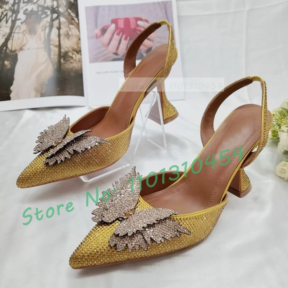 Crystal Butterfly Pointy Sanda - Crystal Wine Glass ulasan dan harga