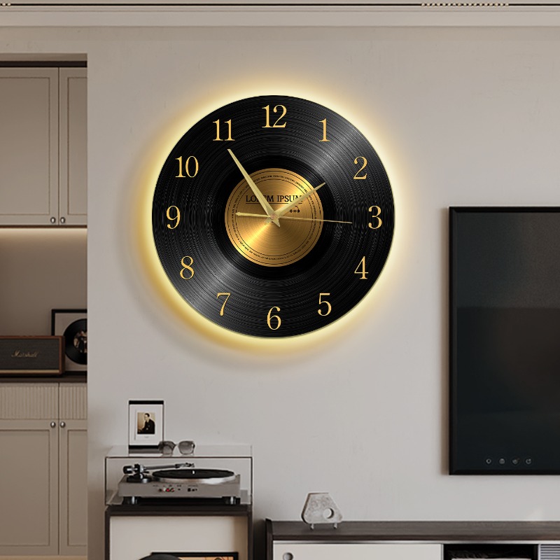 Vintage Wall Clock with Light  - Luxury Lifestyle Homes ulasan dan harga