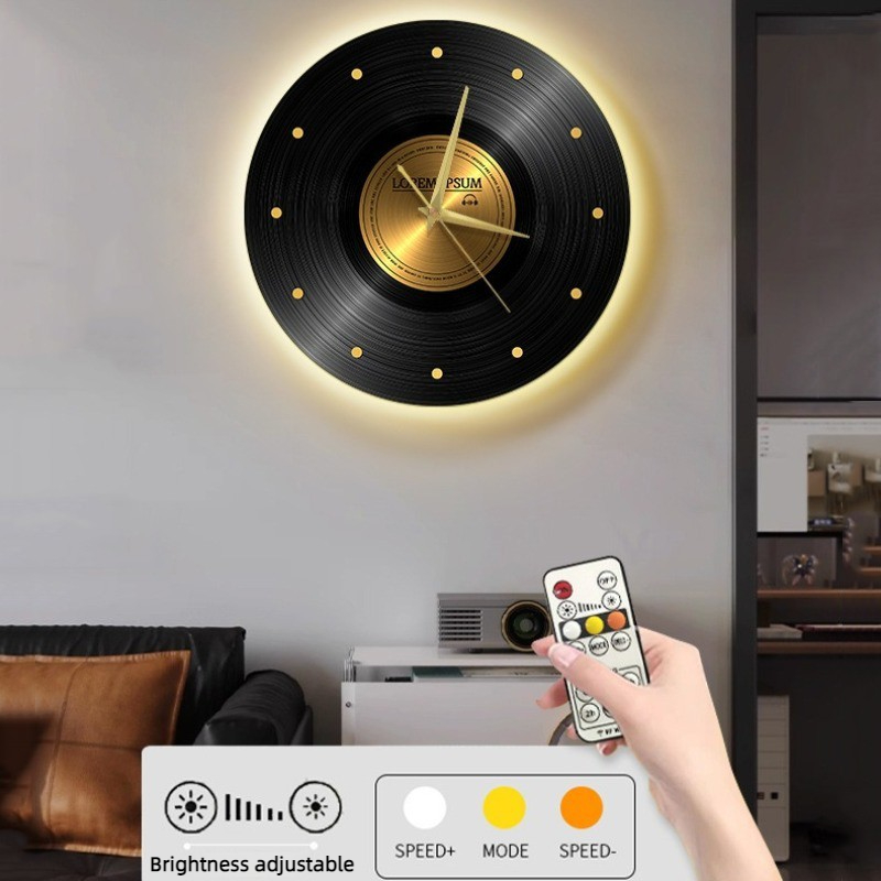 Vintage Wall Clock with Light  - Luxury Lifestyle Homes ulasan dan harga