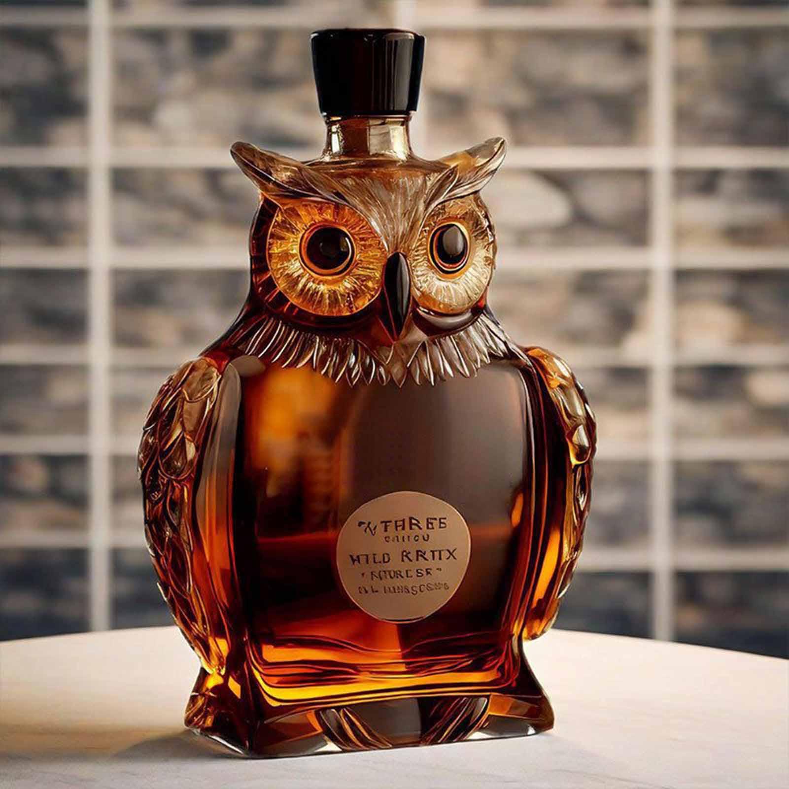 Owl Shape Home Bar Decanter 35 - Glass Decanter Whiskey ulasan dan harga