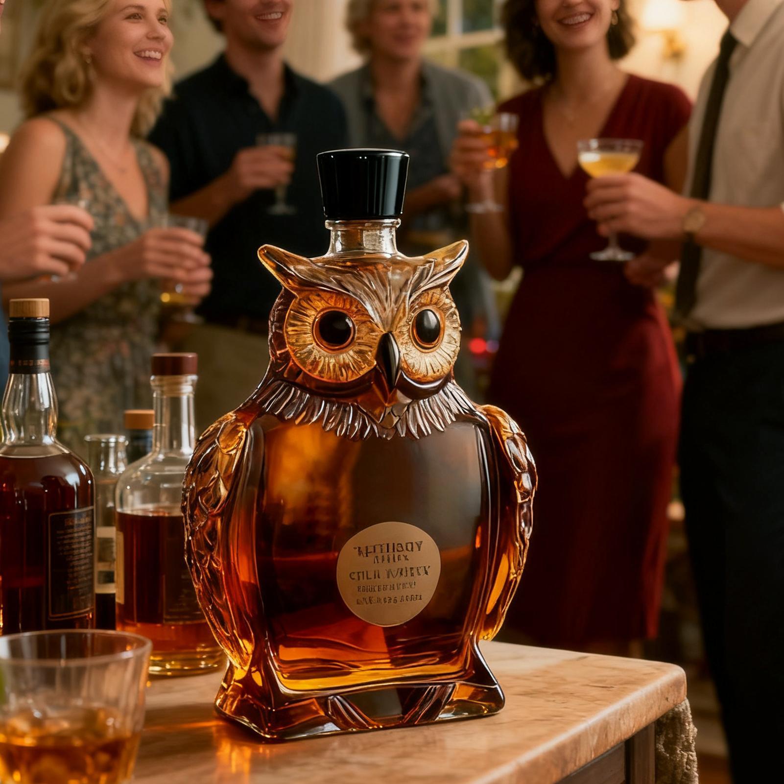 Owl Shape Home Bar Decanter 35 - Glass Decanter Whiskey ulasan dan harga